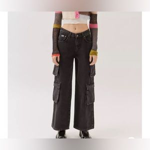 Urban Outfitters Black Cargo Jeans